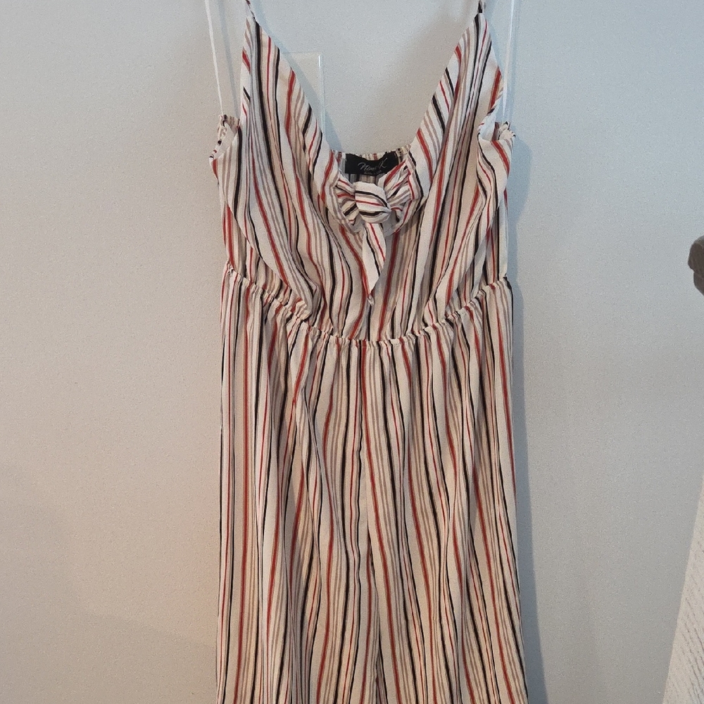 Striped Sleeveless Jumpsuit